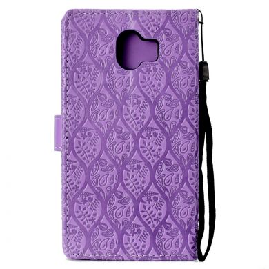 Чехол UniCase Leaf Wallet для Samsung Galaxy J4 2018 (J400) - Purple