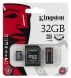 Карта памяти Kingston microSD 32GB (10 class) + SD adapter + USB reader. Фото 1 из 2