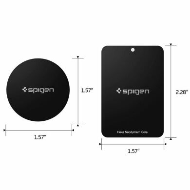 Комплект магнітних наклейок для смартфонів Spigen (SGP) Kuel MP-4P Car Mount - Black
