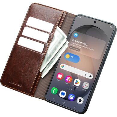 Шкіряний чохол QIALINO Classic Case для Samsung Galaxy S26 FE - Brown