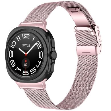 Ремешок Deexe Milanese Bracelet для Samsung Galaxy Watch 8 (40/44mm) / 8 Classic / Ultra (2025) - Rose Pink