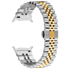 Ремешок Deexe Stainless Steel QuickFit для Samsung Galaxy Watch Ultra (2025) - Silver / Gold