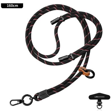 Ремінець для смартфона Leeu Design CLIMB Peak Series - Black / Red