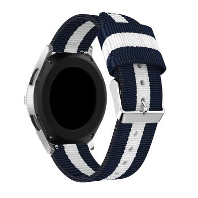 Ремешок UniCase Nylon для Samsung Galaxy Watch 46mm / Watch 3 45mm / Gear S3 - Blue / White