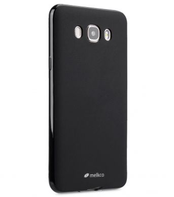 Силиконовая накладка MELKCO Poly Jacket для Samsung Galaxy J7 2016 (J710) + пленка - Black