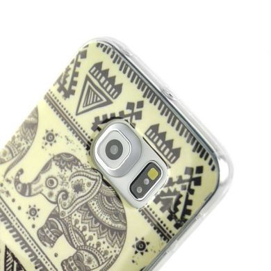 Силиконовая накладка Deexe Life Style для Samsung Galaxy S6 edge (G925) - Aztec Pattern