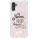 Силиконовый (TPU) чехол Deexe Fashion Glitter для Samsung Galaxy A13 5G (A136) / A04s (A047) - Never Stop Dreaming. Фото 3 из 7