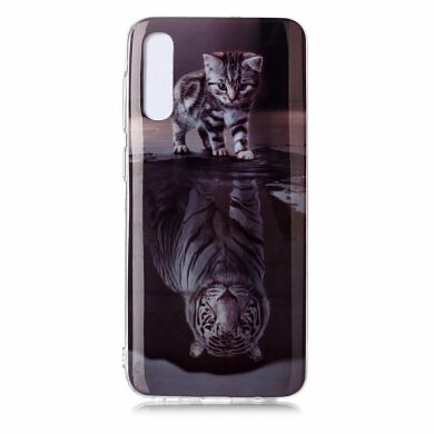 Силиконовый (TPU) чехол Deexe Life Style для Samsung Galaxy A50 (A505) / A30s (A307) / A50s (A507) - Cat and Tiger