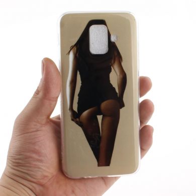 Силиконовый (TPU) чехол Deexe Life Style для Samsung Galaxy A6 2018 (A600) - Hot Girl