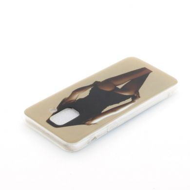 Силиконовый (TPU) чехол Deexe Life Style для Samsung Galaxy A6 2018 (A600) - Hot Girl