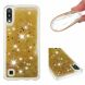 Силіконовий (TPU) чохол Deexe Liquid Glitter для Samsung Galaxy A10 (A105) - Gold