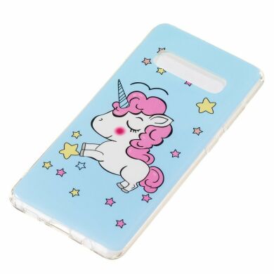 Силиконовый (TPU) чехол Deexe LumiCase для Samsung Galaxy S10 Plus (G975) - Unicorn