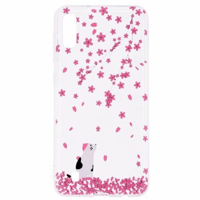 Силіконовий (TPU) чохол Deexe Pretty Glossy для Samsung Galaxy A10 (A105) - Flower and Cat