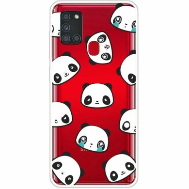 Силиконовый (TPU) чехол Deexe Pretty Glossy для Samsung Galaxy A21s (A217) - Pandas