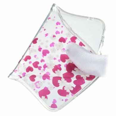 Силіконовий (TPU) чохол Deexe Pretty Glossy для Samsung Galaxy A40 (А405) - Hearts and Flowers