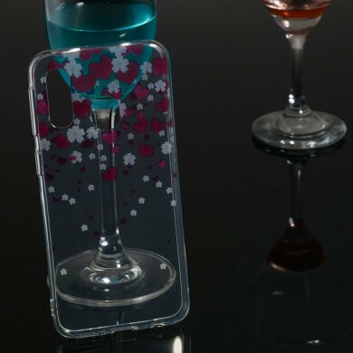 Силіконовий (TPU) чохол Deexe Pretty Glossy для Samsung Galaxy A40 (А405) - Hearts and Flowers