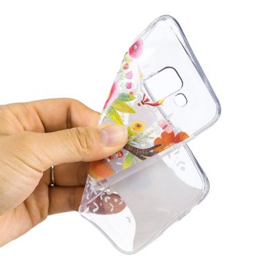 Силіконовий (TPU) чохол Deexe Pretty Glossy для Samsung Galaxy J6 2018 (J600) - Flowered Elk