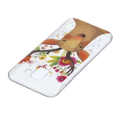 Силіконовий (TPU) чохол Deexe Pretty Glossy для Samsung Galaxy J6 2018 (J600) - Flowered Elk