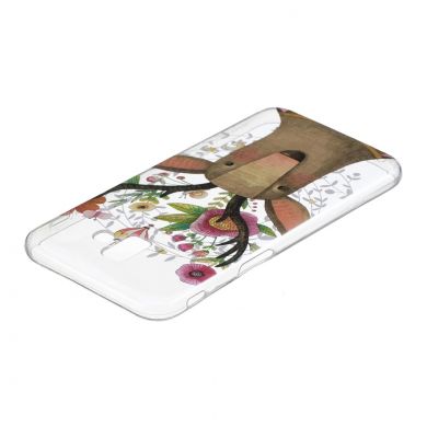 Силиконовый (TPU) чехол Deexe Pretty Glossy для Samsung Galaxy J6+ (J610) - Flowered Elk