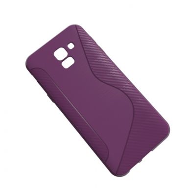 Силиконовый (TPU) чехол Deexe S Line для Samsung Galaxy J6 2018 (J600) - Dark Purple