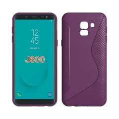 Силиконовый (TPU) чехол Deexe S Line для Samsung Galaxy J6 2018 (J600) - Dark Purple