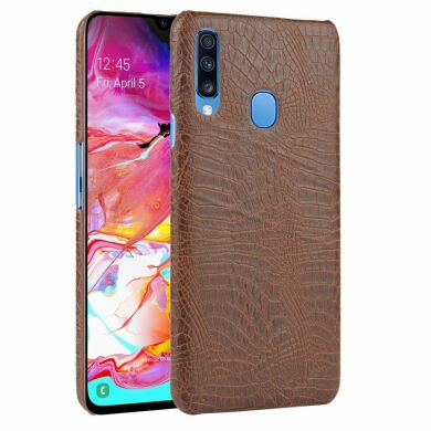 Захисний чохол Deexe Croco Style для Samsung Galaxy A20s (A207) - Brown