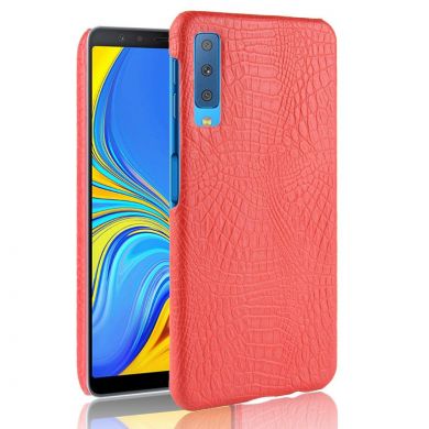 Защитный чехол Deexe Croco Style для Samsung Galaxy A7 2018 (A750) - Red