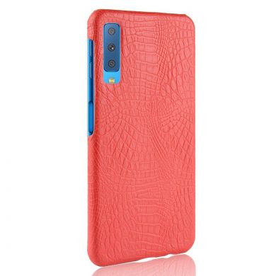 Защитный чехол Deexe Croco Style для Samsung Galaxy A7 2018 (A750) - Red