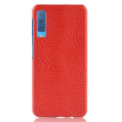 Защитный чехол Deexe Croco Style для Samsung Galaxy A7 2018 (A750) - Red