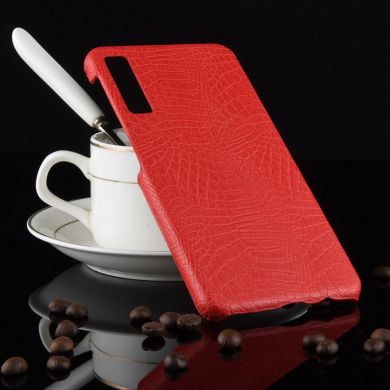 Защитный чехол Deexe Croco Style для Samsung Galaxy A7 2018 (A750) - Red