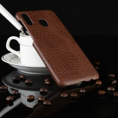 Защитный чехол Deexe Croco Style для Samsung Galaxy M20 (M205) - Brown