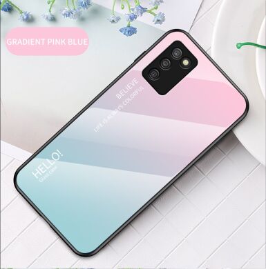 Защитный чехол Deexe Gradient Color для Samsung Galaxy A03s (A037) - Pink / Blue