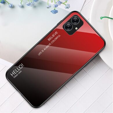 Защитный чехол Deexe Gradient Color для Samsung Galaxy A04e (A042) - Red / Black