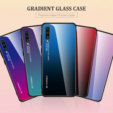 Защитный чехол Deexe Gradient Color для Samsung Galaxy A70 (A705) - Red / Black