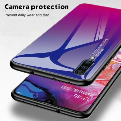 Защитный чехол Deexe Gradient Color для Samsung Galaxy A70 (A705) - Red / Black