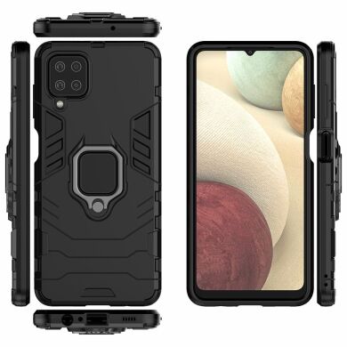 Захисний чохол Deexe Hybrid Case для Samsung Galaxy A12 (A125) / A12 Nacho (A127) - Black