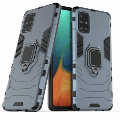 Защитный чехол Deexe Hybrid Case для Samsung Galaxy A71 (A715) - Blue