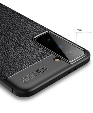 Защитный чехол Deexe Leather Cover для Samsung Galaxy S21 Plus - Red