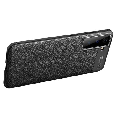 Захисний чохол Deexe Leather Cover для Samsung Galaxy S21 Plus - Black