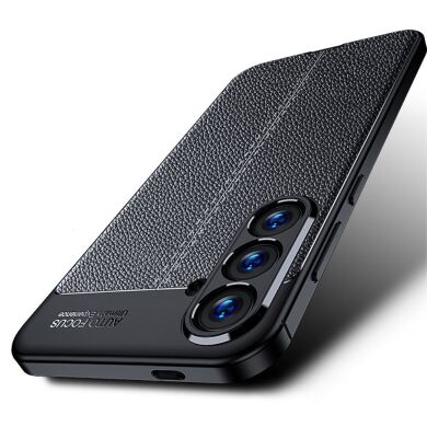 Захисний чохол Deexe Leather Cover для Samsung Galaxy S24 - Black