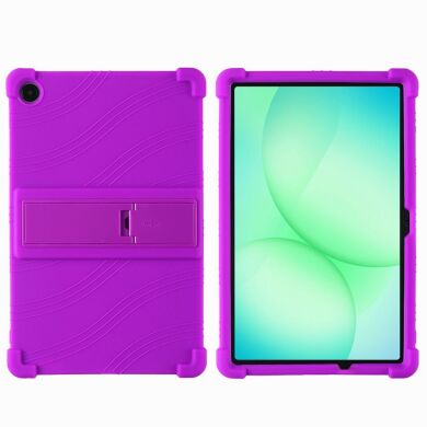 Защитный чехол Deexe Silicone Kickstand для Samsung Galaxy Tab A11 Plus (X230/236) - Purple