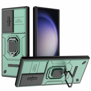 Защитный чехол Deexe Stellar Shield для Samsung Galaxy S23 Ultra (S918) - Green