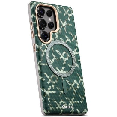 Защитный чехол ESEBLE Letter Pattern Magnetic для Samsung Galaxy S25 Ultra (S938) - Green