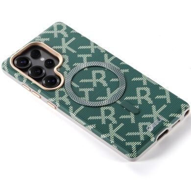 Защитный чехол ESEBLE Letter Pattern Magnetic для Samsung Galaxy S25 Ultra (S938) - Green