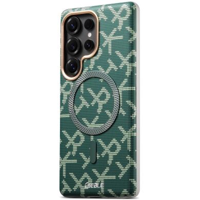 Защитный чехол ESEBLE Letter Pattern Magnetic для Samsung Galaxy S25 Ultra (S938) - Green