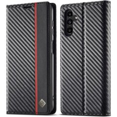 Защитный чехол LC.IMEEKE Carbon Fiber для Samsung Galaxy S24 FE (S721) - Vertical Stripe
