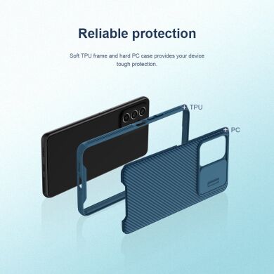 Защитный чехол NILLKIN CamShield Pro для Samsung Galaxy A53 (A536) - Blue