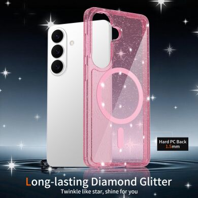 Захисний чохол Reframe Sparkle MagSafe для Samsung Galaxy S26 - Transparent Pink