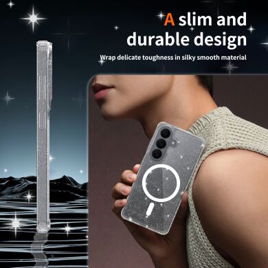 Захисний чохол Reframe Sparkle MagSafe для Samsung Galaxy S26 - Transparent Pink