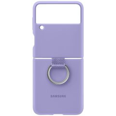 Захисний чохол Silicone Cover with Ring для Samsung Galaxy Flip 3 (EF-PF711TVEGRU) - Lavender